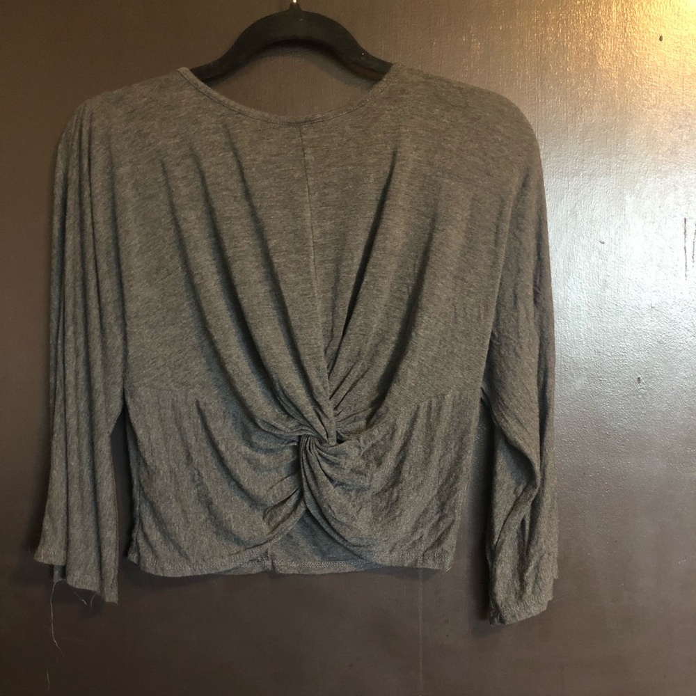 Gray half sleeve top
